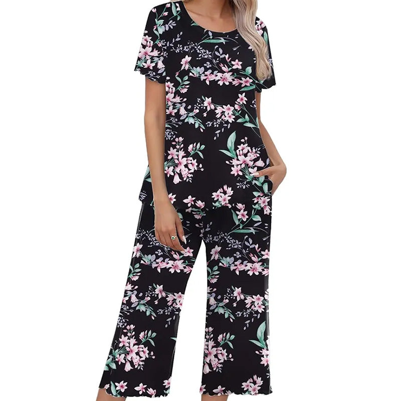 🎁Hot Sale 50% OFF⏳Women's Printed Top & Pants Sleepwear Set