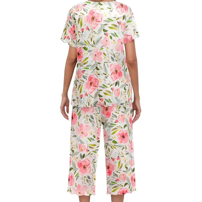 🎁Hot Sale 50% OFF⏳Women's Printed Top & Pants Sleepwear Set
