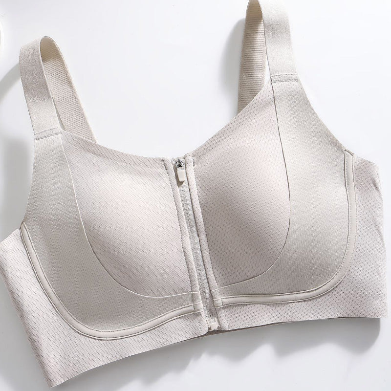 Women's Anti-Sag Front Zipper Bra
