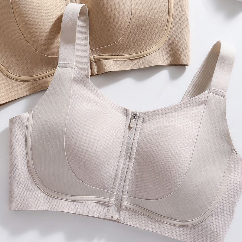 Women's Anti-Sag Front Zipper Bra