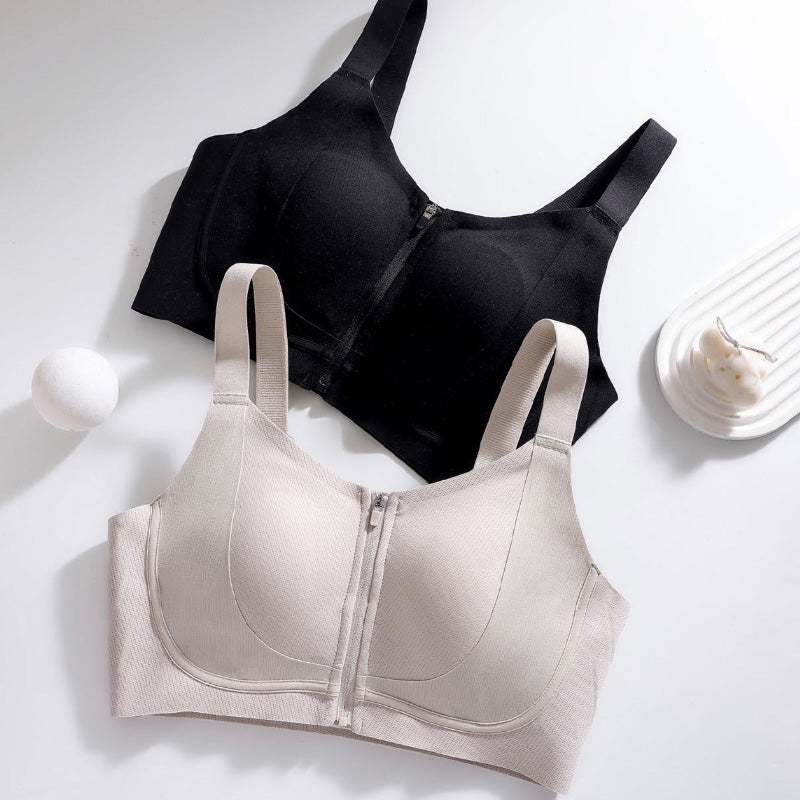 Women's Anti-Sag Front Zipper Bra